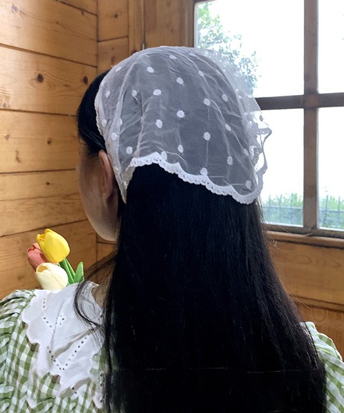 MEMECLE（メメクル）の「【 MEMECLE / メメクル 】レース フラワー ドット バブーシュカ（その他ヘアアクセサリー・レディース・A/C/B・FREE）」の15枚目の写真