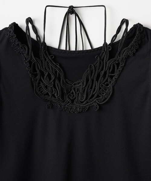 トップス MURRAL Leaf vein top (black) Tops - トップス