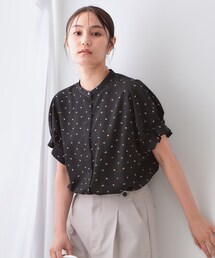 OPAQUE.CLIP（オペークドットクリップ）の「幾何柄アソート タックドルマンスリーブブラウス【洗濯機洗い可】（シャツ/ブラウス）」
