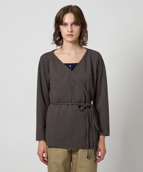 Steven Alan（スティーブンアラン）の「＜Steven Alan＞カシュクール カーディガン（カーディガン/ボレロ・レディース・ナチュラル/ダークブラウン・FREE）」の4枚目の写真