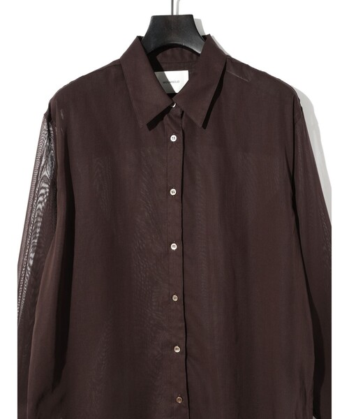 MIDIUMISOLID(ミディウミソリッド)の「MIDIUMISOLID Men’s シアーボイルベーシックシャツ(シャツ/ブラウス・メンズ・オフホワイト/ブラック/ブラウン・FREE)」の7枚目の写真