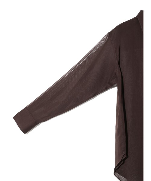 MIDIUMISOLID(ミディウミソリッド)の「MIDIUMISOLID Men’s シアーボイルベーシックシャツ(シャツ/ブラウス・メンズ・オフホワイト/ブラック/ブラウン・FREE)」の8枚目の写真