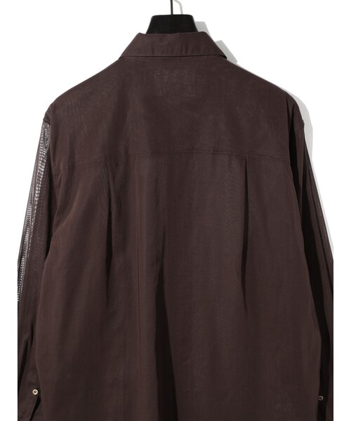 MIDIUMISOLID(ミディウミソリッド)の「MIDIUMISOLID Men’s シアーボイルベーシックシャツ(シャツ/ブラウス・メンズ・オフホワイト/ブラック/ブラウン・FREE)」の12枚目の写真