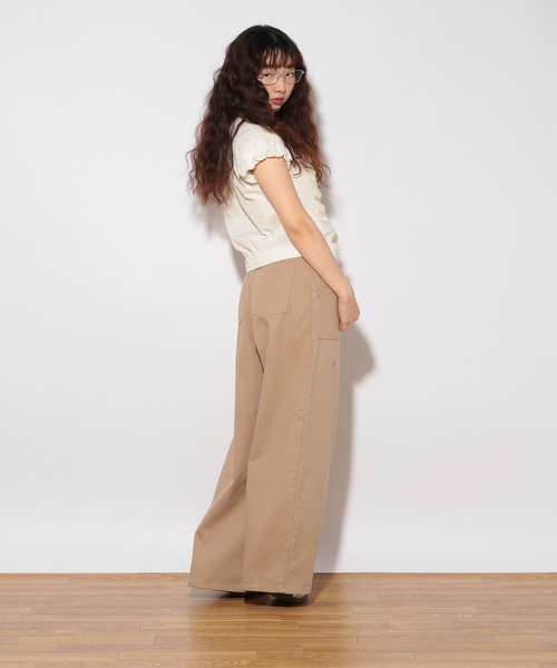 Heather(ヘザー)の「HOLiC ギャザーZIPシャツ 497248(シャツ/ブラウス・レディース・ベージュ/アイボリー/ブラック・FREE)」の6枚目の写真