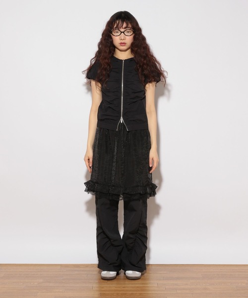 Heather(ヘザー)の「HOLiC ギャザーZIPシャツ 497248(シャツ/ブラウス・レディース・ベージュ/アイボリー/ブラック・FREE)」の19枚目の写真