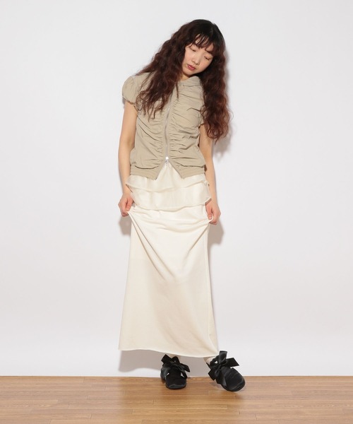 Heather(ヘザー)の「HOLiC ギャザーZIPシャツ 497248(シャツ/ブラウス・レディース・ベージュ/アイボリー/ブラック・FREE)」の22枚目の写真