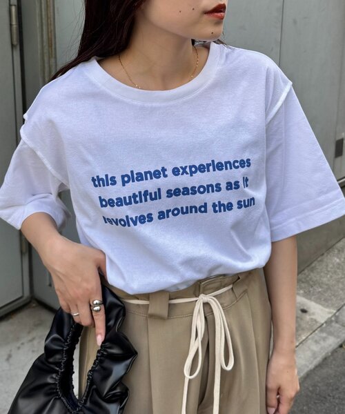 CIAOPANIC TYPY(チャオパニックティピー)の「梨地アソートプリント半袖TEE(Tシャツ/カットソー・レディース・ホワイト系その他/ホワイト/ホワイト系その他3/ホワイト系その他2・ONE SIZE)」の3枚目の写真
