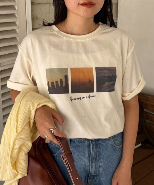 CIAOPANIC TYPY(チャオパニックティピー)の「梨地アソートプリント半袖TEE(Tシャツ/カットソー・レディース・ホワイト系その他/ホワイト/ホワイト系その他3/ホワイト系その他2・ONE SIZE)」の4枚目の写真