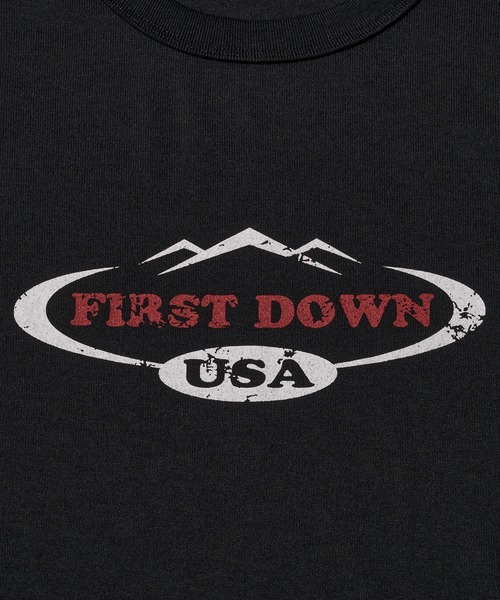 FIRST DOWN（ファーストダウン）の「リネンタッチ ショートスリーブ リンガーTシャツ（Tシャツ/カットソー・メンズ・ホワイト/ブラック・M/L/XL）」の15枚目の写真