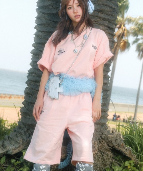 younger song（ヤンガーソング）の「【限定】UMBRO/アンブロ Younger Song/ヤンガーソング 半袖Tシャツ ショーツ セットアップ スウェット MRYS-ST003（Tシャツ/カットソー・メンズ・ピンク/ブラウン/ホワイト/ブラック・LL/L/M/S）」の4枚目の写真