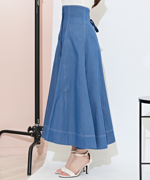 WILLSELECTION（ウィルセレクション）の「ハイウエストデニムスカート（デニムスカート・レディース・ブルー/ネイビー・FREE）」の18枚目の写真