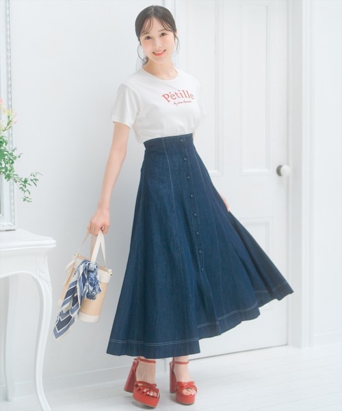 WILLSELECTION（ウィルセレクション）の「ハイウエストデニムスカート（デニムスカート・レディース・ブルー/ネイビー・FREE）」の3枚目の写真