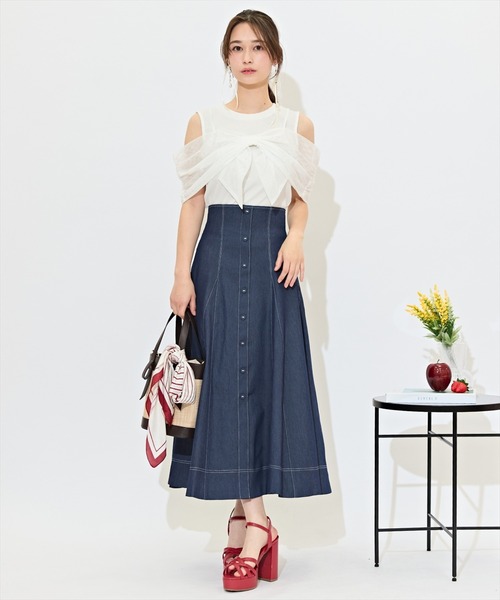 WILLSELECTION（ウィルセレクション）の「ハイウエストデニムスカート（デニムスカート・レディース・ブルー/ネイビー・FREE）」の14枚目の写真