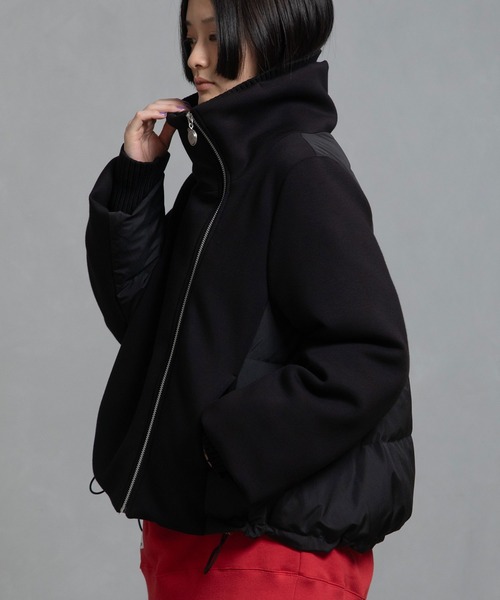 MARECHAL TERRE（マルシャルテル）の「スタンドカラーダウンブルゾン（ダウンジャケット/コート・レディース・ブラウン/ネイビー/アイボリー/ブラック・MEDIUM）」の3枚目の写真