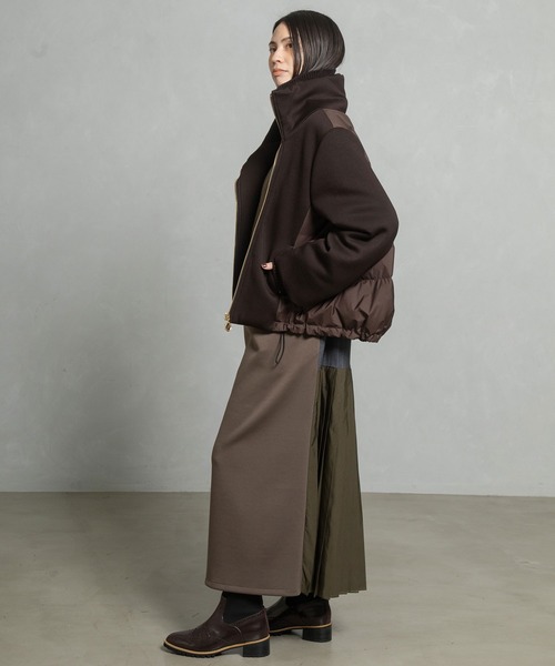 MARECHAL TERRE（マルシャルテル）の「スタンドカラーダウンブルゾン（ダウンジャケット/コート・レディース・ブラウン/ネイビー/アイボリー/ブラック・MEDIUM）」の11枚目の写真