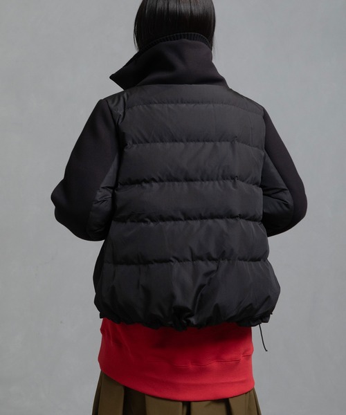 MARECHAL TERRE（マルシャルテル）の「スタンドカラーダウンブルゾン（ダウンジャケット/コート・レディース・ブラウン/ネイビー/アイボリー/ブラック・MEDIUM）」の14枚目の写真