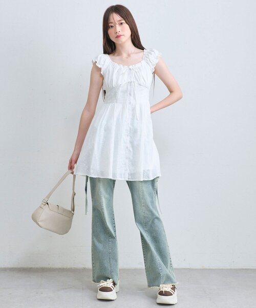 OLIVE des OLIVE しおん 3wayミニワンピース グレー 大好評につき再販売】Shion チェリープリーツミニワンピース
