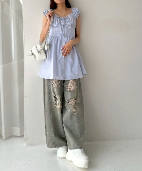 リボンミニワンピース（ワンピース）｜OLIVE des OLIVE（オリーブデ