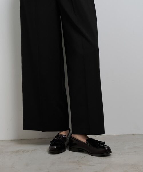 LANVIN en Bleu(ランバンオンブルー)の「ドライポリエステルイージーパンツ(その他パンツ・レディース・オフホワイト/ブラック/ブラウン・38/36)」の4枚目の写真
