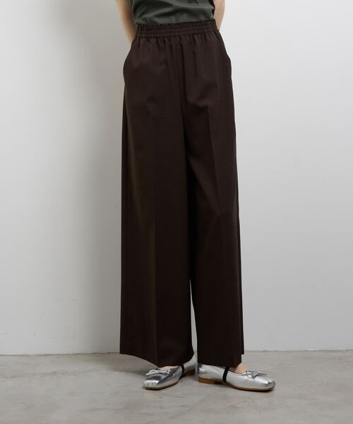 LANVIN en Bleu(ランバンオンブルー)の「ドライポリエステルイージーパンツ(その他パンツ・レディース・オフホワイト/ブラック/ブラウン・38/36)」の8枚目の写真