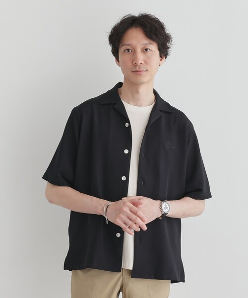 TAKEO KIKUCHI（タケオキクチ）の「【LIMITED】ハンドライティングロゴ 1ポイントジャージ半袖シャツ（シャツ/ブラウス・メンズ・アイボリー/ネイビー・01/02/03/04/05）」の15枚目の写真