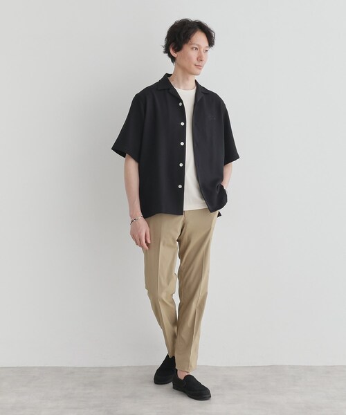 TAKEO KIKUCHI（タケオキクチ）の「【LIMITED】ハンドライティングロゴ 1ポイントジャージ半袖シャツ（シャツ/ブラウス・メンズ・アイボリー/ネイビー・01/02/03/04/05）」の14枚目の写真