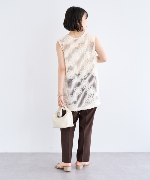 テープ刺繍レースベスト（ベスト）｜Green Parks（グリーン