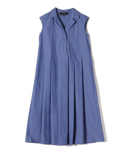 SHIPS(シップス)の「SHIPS Primary Navy Label:〈手洗い可能〉タック フレア ワンピース(ワンピース・レディース・ブルー/ブラック・36/38)」の2枚目の写真