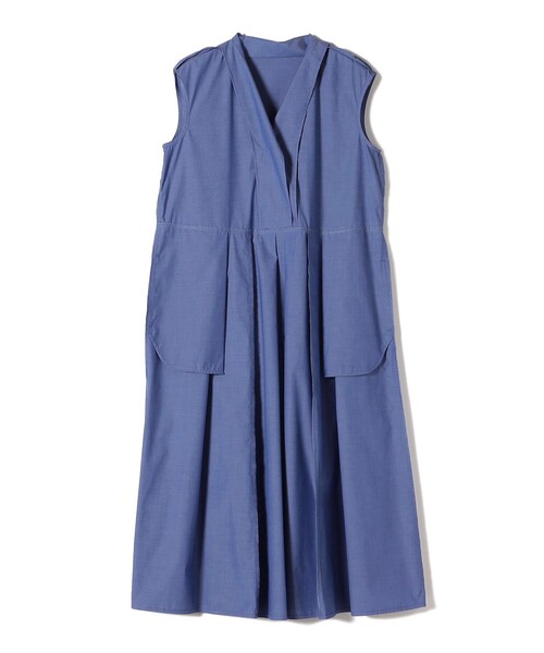 SHIPS(シップス)の「SHIPS Primary Navy Label:〈手洗い可能〉タック フレア ワンピース(ワンピース・レディース・ブルー/ブラック・36/38)」の6枚目の写真