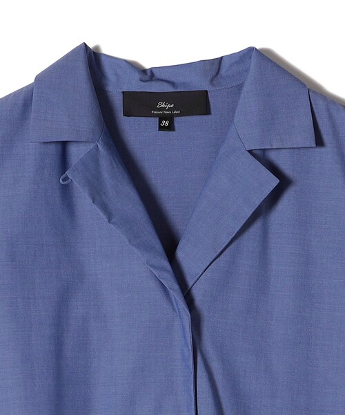 SHIPS(シップス)の「SHIPS Primary Navy Label:〈手洗い可能〉タック フレア ワンピース(ワンピース・レディース・ブルー/ブラック・36/38)」の8枚目の写真