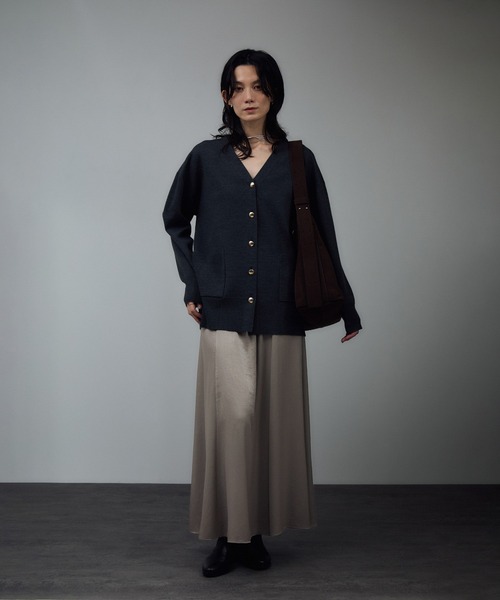 SALON adam et rope'（サロン アダム エ ロペ）の「ビンテージシャドースカート（スカート・レディース・ブラック/ベージュ系その他・FREE）」の3枚目の写真