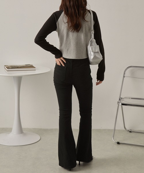 NuNuNa(ヌヌナ)の「【NuNuNa】ハイウエストストレッチスキニーフレアデニムパンツ(デニムパンツ・レディース・ブラック/ブルー・S/M/L)」の20枚目の写真
