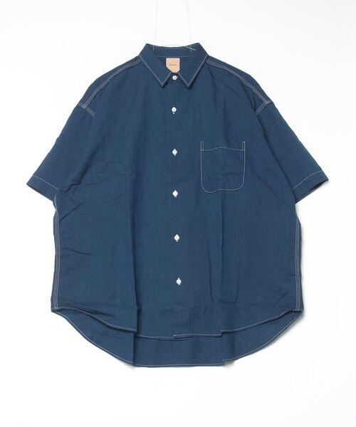 Sanca(サンカ)の「【Sanca】サンカ / CHAMBRAY MINI REGULAR OVER FIT(シャツ/ブラウス・メンズ・インディゴブルー/ブルー系その他・2/3)」の2枚目の写真