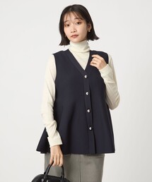 完売　bluelea ♡ ブルレア　ペプラムジレ　ネイビー 完売 bluelea ♡ ブルレア ペプラムジレ ネイビー - メルカリ