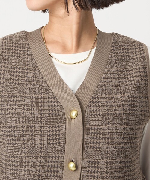 GREEN LABEL RELAXING ジレ　ベスト　ペプラム　グレージュ 楽天市場】【SALE／10%OFF】ドッキング ペプラム ニット ジレ