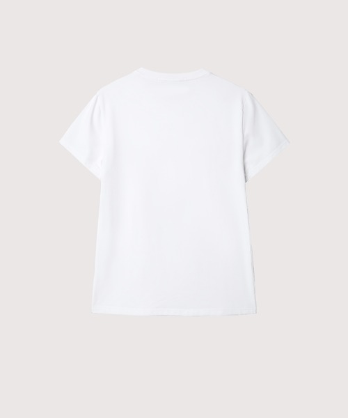LA POMME petit(ラポミ・プチ)の「Embroidered Signature T(Tシャツ/カットソー・レディース・ホワイト/ブラック・SMALL/MEDIUM/LARGE)」の7枚目の写真