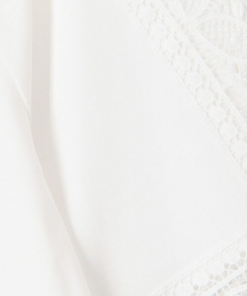 NOLLEY'S LIGHT（ノーリーズライト）の「コットン天竺袖レースT（Tシャツ/カットソー・レディース・ブラック/オフホワイト/ブラウン・38）」の22枚目の写真