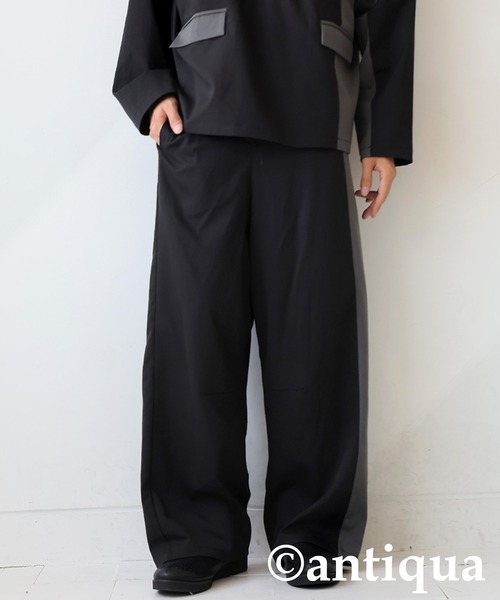 antiqua(アンティカ)の「配色切替 ワイドパンツ(その他パンツ・レディース・グレー/ブラック・MEDIUM/LARGE)」の21枚目の写真