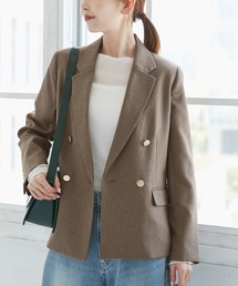 【美品】Aquascutum ダブル テーラード ジャケット 金ボタン チェック Aquascutum 金ボタン テーラードジャケット ダブル チェック 9サイズ