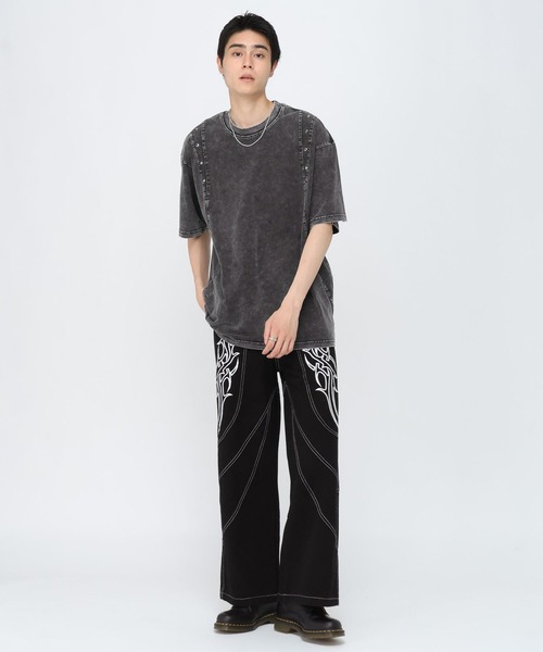 3.3 Field Trip （3.3フィールドトリップ）の「3.3 Field Trip／刺繍ステッチパンツ（その他パンツ・メンズ・ブラック・LARGE/MEDIUM）」の2枚目の写真