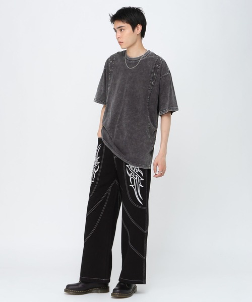 3.3 Field Trip （3.3フィールドトリップ）の「3.3 Field Trip／刺繍ステッチパンツ（その他パンツ・メンズ・ブラック・LARGE/MEDIUM）」の3枚目の写真