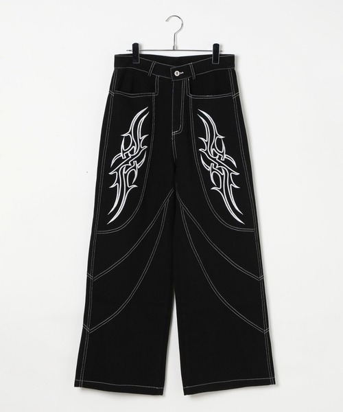 3.3 Field Trip （3.3フィールドトリップ）の「3.3 Field Trip／刺繍ステッチパンツ（その他パンツ・メンズ・ブラック・LARGE/MEDIUM）」の7枚目の写真