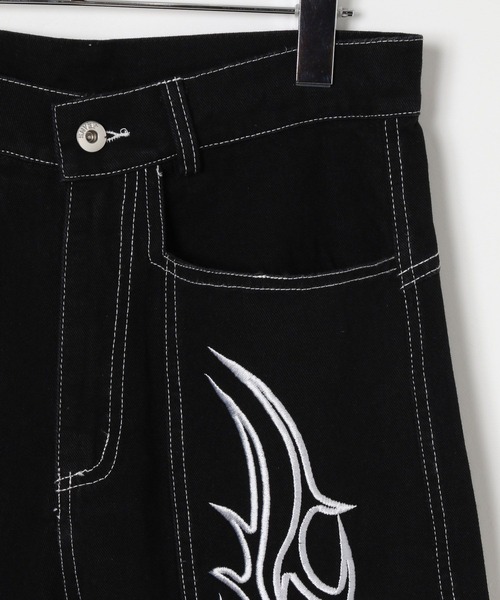 3.3 Field Trip （3.3フィールドトリップ）の「3.3 Field Trip／刺繍ステッチパンツ（その他パンツ・メンズ・ブラック・LARGE/MEDIUM）」の10枚目の写真