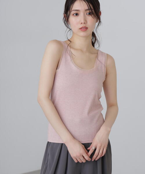 FREE'S MART（フリーズマート）の「［MFM］チュールラメタンクカットソー（Tシャツ/カットソー・レディース・グレー系その他2/ホワイト/ピンク/グレー系その他・FREE）」の14枚目の写真