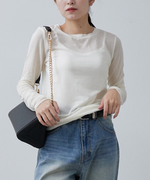 Lui's(ルイス)の「カシミヤソフトクルーネックニット(ニット/セーター・レディース・オフホワイト/ブラック/グレー/ライトグレー・FREE)」の2枚目の写真