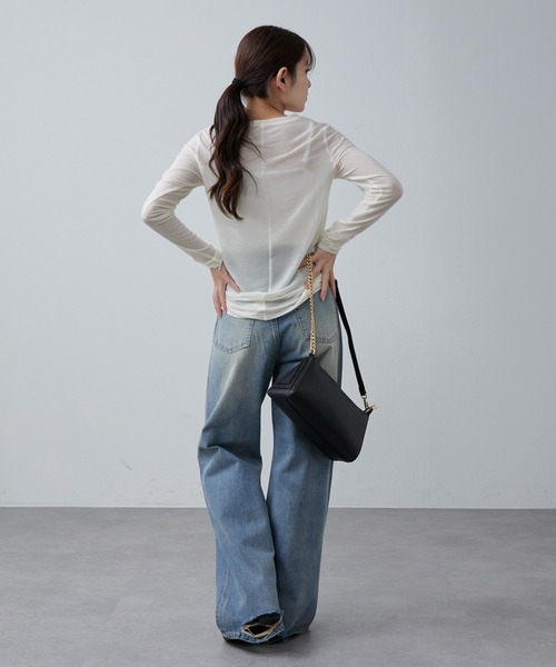 Lui's(ルイス)の「カシミヤソフトクルーネックニット(ニット/セーター・レディース・オフホワイト/ブラック/グレー/ライトグレー・FREE)」の18枚目の写真