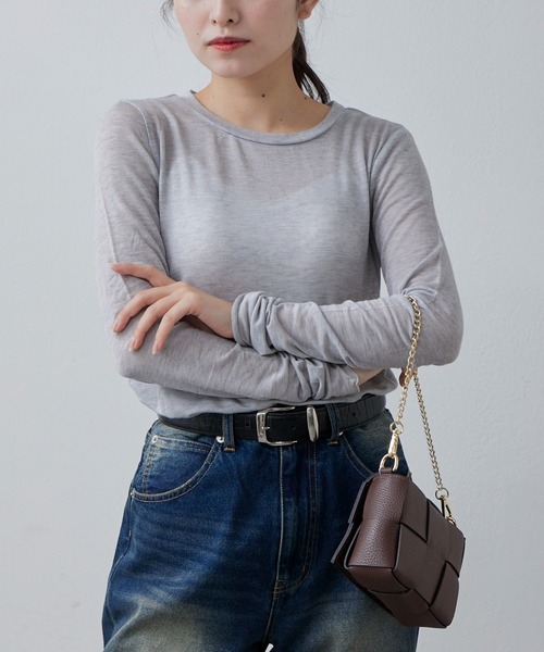 Lui's(ルイス)の「カシミヤソフトクルーネックニット(ニット/セーター・レディース・オフホワイト/ブラック/グレー/ライトグレー・FREE)」の20枚目の写真