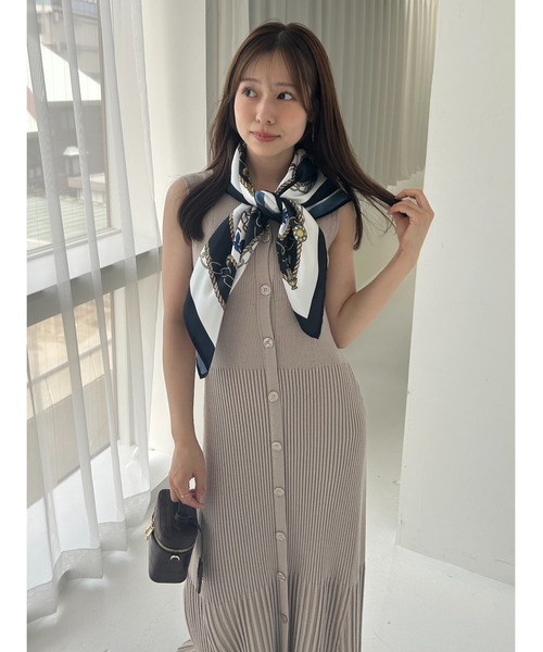 FRAY I.D（フレイアイディー）の「スカーフセットニットワンピース