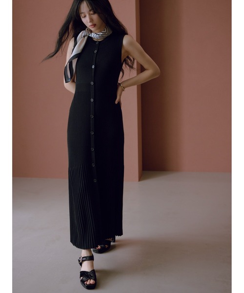 FRAY I.D（フレイアイディー）の「スカーフセットニットワンピース