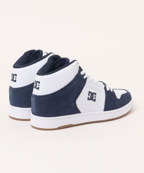 DC SHOES（ディーシーシューズ）の「DC SHOES ディーシーシューズ MANTECA 4 HI メンズスニーカー ハイカット(マンテカ4ハイ)（スニーカー・メンズ・ホワイト×ネイビー・26.0cm/26.5cm/27.0cm/27.5cm/28.0cm/28.5cm/29.0cm/25.5cm）」の3枚目の写真